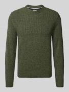Gebreide pullover met ribboorden, model 'Rick'