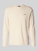 Regular fit shirt met lange mouwen van katoenmix, model 'TEE LONG'