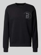 Sweatshirt met labeldetail, model 'FLORIAN'