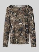 Regular fit blouse met lange mouwen van viscosemix