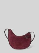 Handtas van echt runderleer met sierapplicatie