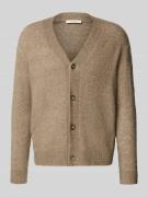 Relaxed fit gebreid jack met alpacawol, model 'RAI'