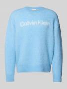 Gebreide pullover met logo en ronde hals