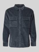 Relaxed fit vrijetijdsoverhemd in ribcordlook, model 'Roy'