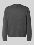 Gebreide pullover met labelstitching, model 'NORREBRO'