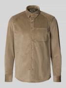 Regular fit vrijetijdsoverhemd van corduroy met button-downkraag