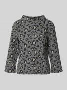 Sweatshirt met opstaande kraag en 3/4-mouwen