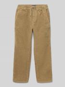 Tapered fit corduroy broek van katoenmix, model 'YOKE'