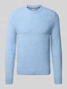 Gebreide pullover met ribboorden, model 'Rick'