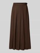 Uitlopende wikkelrok van scheerwolmix, model 'FASTOSO'