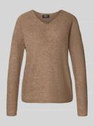 Regular fit gebreide pullover met V-hals, model 'CAMILLA'