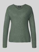 Regular fit gebreide pullover met V-hals, model 'CAMILLA'