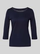 T-shirt met siersteentjes en 3/4-mouwen