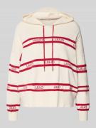 Relaxed fit pullover van viscosemix met logostitching