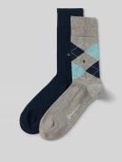 Sokken met labeldetail in een set van 2 paar