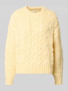 Loose fit gebreide pullover met wol