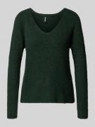 Regular fit gebreide pullover met ribstructuur, model 'ELLEN