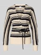 Cardigan in wikkellook met wol, model 'ANIQUE'