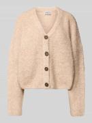 Gebreid jack in bouclélook met wol