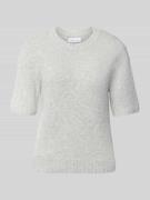 Gebreide pullover van alpacamix met 1/2-mouwen, model 'JEANNE'