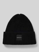 Beanie met labelpatch, model 'Cornice'