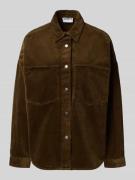 Regular fit overhemdblouse in ribcordlook