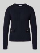 Gebreide pullover met ribboorden