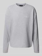 Shirt met lange mouwen, logostitching en ronde hals