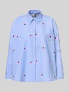 Regular fit overhemdblouse met motiefstitching, 'NEW LINA GRACE'