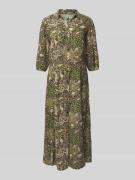 Overhemdjurk van viscose met knoopsluiting