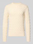 Slim fit gebreide pullover met wol, model 'VINBORG'