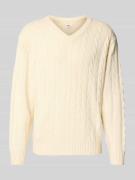 Gebreide pullover met ribboorden, model 'PELLE'