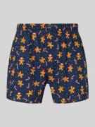 Boxershort in all-over look met elastische band