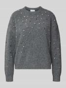 Gebreide pullover met siersteentjes