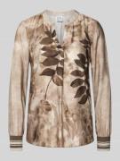 Blouseshirt van viscose met V-hals