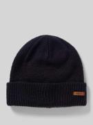 Beanie met labeldetail