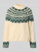 Loose fit gebreide pullover met opstaande kraag, model 'YASLIRI'