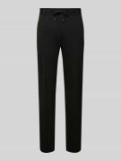Slim fit broek van viscosemix met tunnelkoord, model 'Sake'