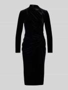 Midi-juk van fluweel met plooien, model 'FELRAD'