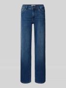 Straight fit jeans van katoenmix, model 'BLUSH'