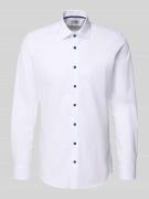 Slim fit zakelijk overhemd van katoenmix