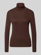 Slim fit shirt met lange mouwen van katoenmix