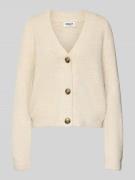 Loose fit gebreid jack met V-hals, model 'ZOEY'