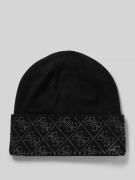 Beanie met labeldetail, model 'NORA'
