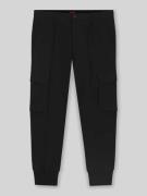 Tapered fit stoffen broek met bandplooien, model 'GALVIN241'