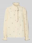 Regular fit overhemdblouse met opstaande kraag, model 'VIBEN'