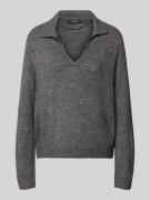 Regular fit gebreide pullover met overhemdkraag, model 'LEFILE'