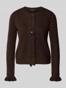 Gebreid jack met ronde hals en ruches