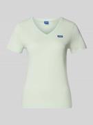 Regular fit T-shirt van puur katoen, model 'CLASSIC V'