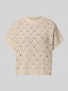 Regular fit gebreid shirt van katoenmix met wol